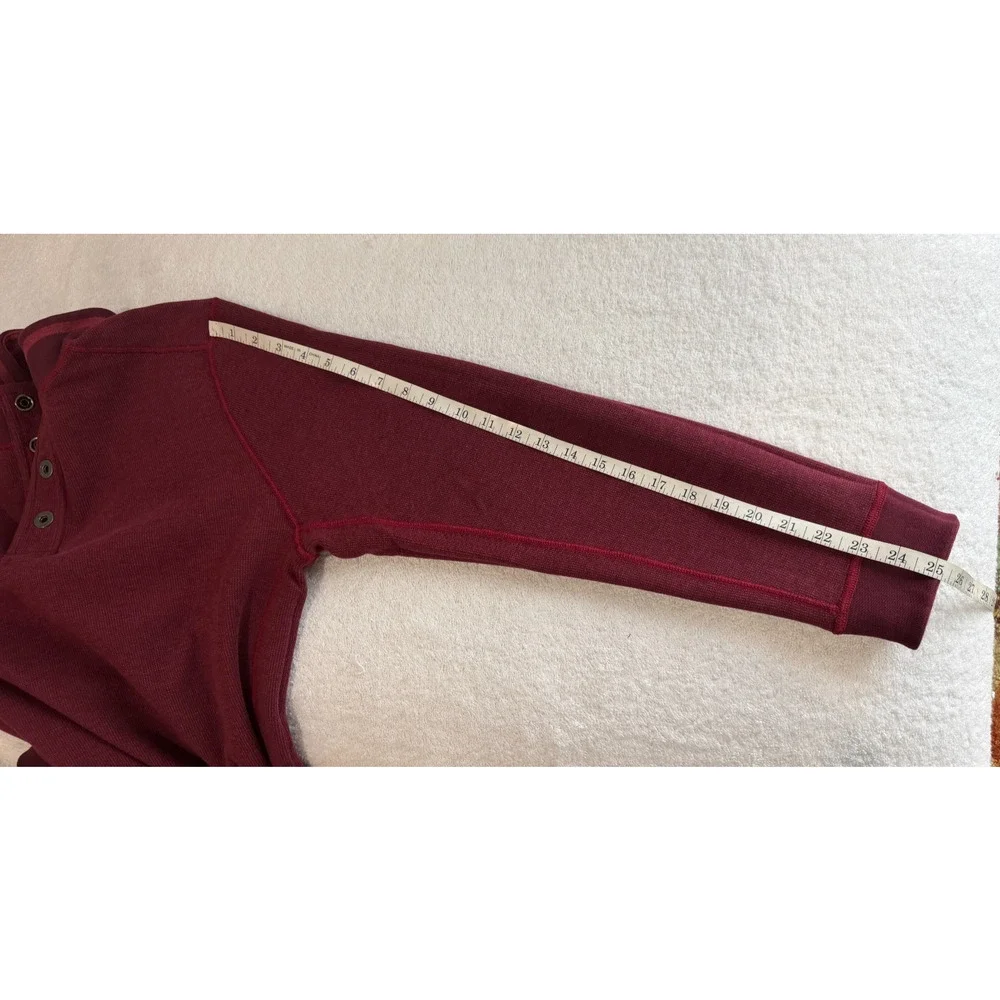 Tommy Bahama Flip Coast Snap Mock neck Reversible burgundy Sweatshirt relaxed -S